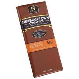 Newman's Own Orange Dark Chocolate Bar 54 % Cacoa Organic - 3.25 ozs.