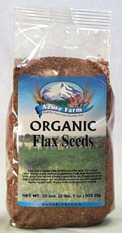 Azure Farm Flax Seeds Organic - 4 x 33 ozs.
