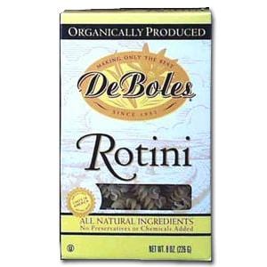 DeBoles Rotini - Organic - 12 x 8 ozs.