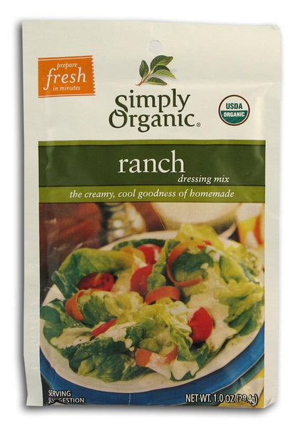 Simply Organic Ranch Dressing Mix Organic - 3 x 1 oz.