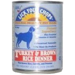 Lick Your Chops Dog Food, Canned, Turkey & Brown Rice - 12 x 13.2 ozs.