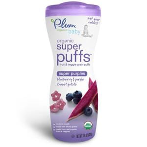 Plum Organics Super Puffs, Purples-Blueberry, Purple Sweet Potato, Organic - 8 x 1.5 oz