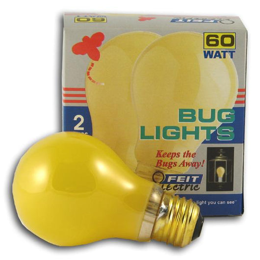 Feit Electric Bug Lights Yellow Bulb 60 watt - 2 pk.