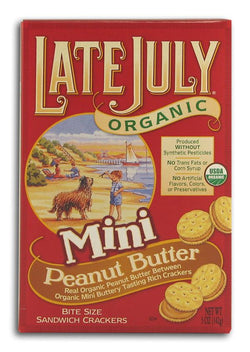 Late July Mini Peanut Butter Sandwich Crackers Organic - 12 x 5 ozs.