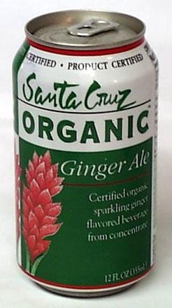 Santa Cruz Ginger Ale Sparkling Organic - 24 x 10.5 ozs.