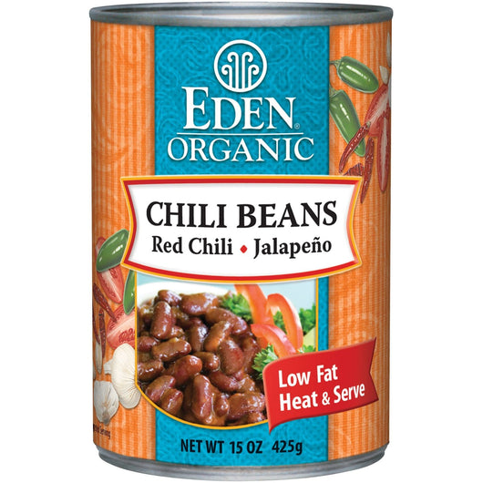 Eden Foods Chili Beans (dark red kidney) Organic - 12 x 15 ozs.