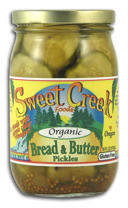 Sweet Creek Foods Bread & Butter Pickles Organic - 12 x 16 ozs.