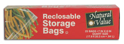 Natural Value Quart Storage Bags - 25 ct.