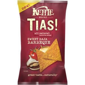 Kettle Foods TIAS! Sweet Baja BBQ Corn Chips - 12 x 8 ozs.