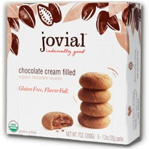 Jovial Foods Cookies, Chocolate, Chocolate Cream Filled, Gluten Free, Organic - 10 x 7 ozs.