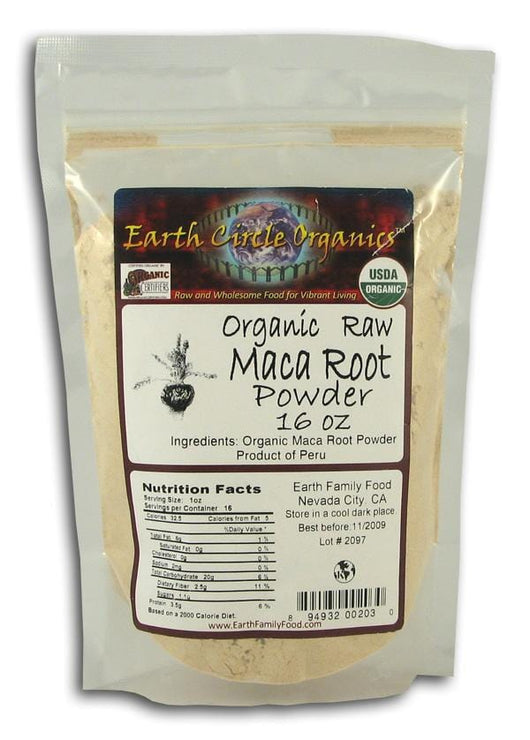 Earth Circle Organics Maca Root Powder Raw Organic - 1 lb.