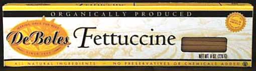 DeBoles Fettuccine Organic - 3 x 8 ozs.