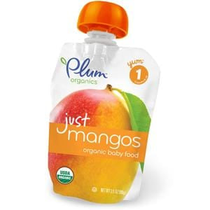 Plum Organics Stage 1 Just Fruit Puree, Mangos, Organic    -  3.5 oz