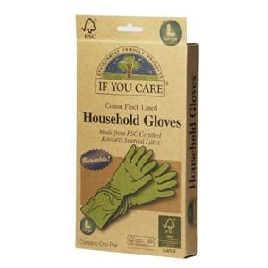 If You Care Household Gloves, Cotton Flock Lined, Large - 12 x 1 pair