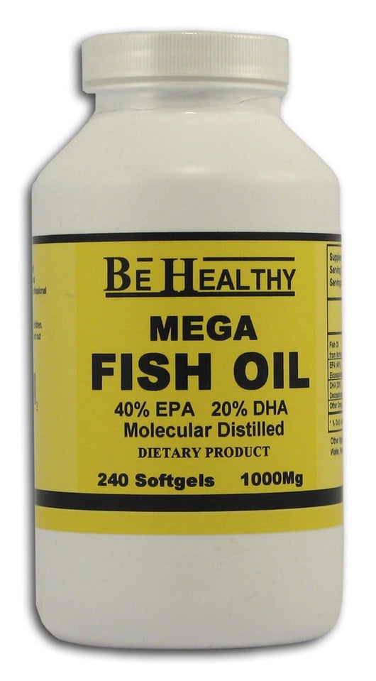 Be Healthy Mega Fish Oil 1000 mg. - 240 softgels