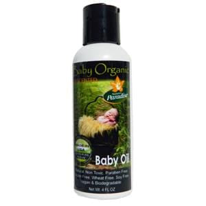 Nature's Paradise Organics Baby Oil, Unscented, Organic - 4 ozs.