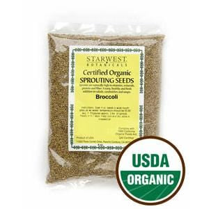 Starwest Broccoli Sprouting Seeds, Organic - 4 ozs.