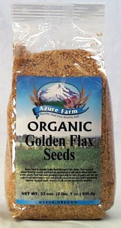 Azure Farm Flax Seeds Golden Organic - 4 x 33 ozs.