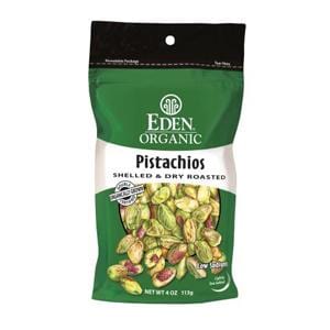 Eden Foods Pistachios Shelled Dry Roasted Organic - 4 ozs.
