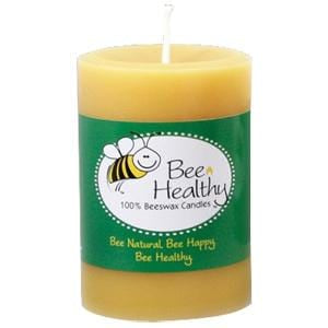 Bee Healthy Candles Candle, Beeswax, Pillar 3 x 4 - 1 each