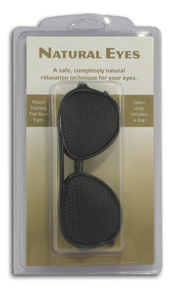 Natural Eyes Pinhole Glasses Adult Black Frame - 1 pair