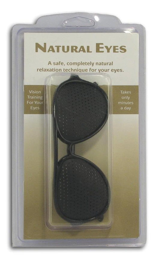 Natural Eyes Pinhole Glasses Adult Black Frame - 1 pair