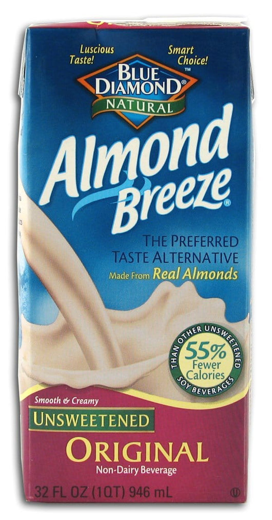 Blue Diamond Almond Breeze Unsweetened Original - 32 ozs.
