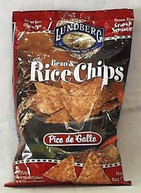 Lundberg Bean & Rice Chips Pico de Gallo Gluten-Free - 12 x 6 ozs.