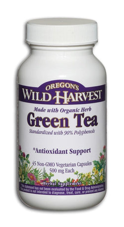 Oregon's Wild Harvest Green Tea - 90% polyphenols - 45 veg caps