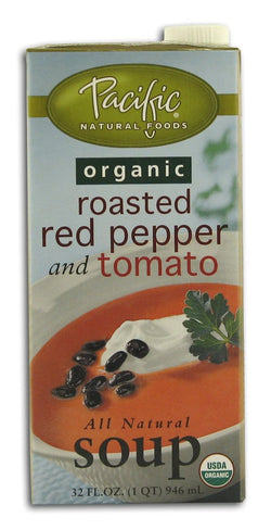 Pacific Foods Roasted Red Pepper & Tomato Soup Organic - 32 ozs.