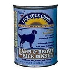Lick Your Chops Dog Food, Canned, Lamb & Brown Rice - 12 x 13.2 ozs.