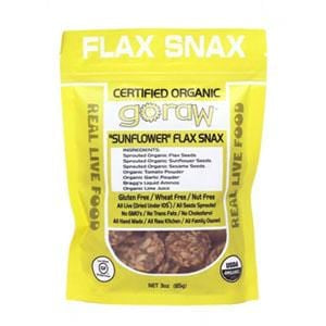 Go Raw Flax Snax, Sunflower - 3 ozs.