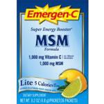 Alacer Emergen-C Lite with MSM 1000 mg Lemon Lime packets