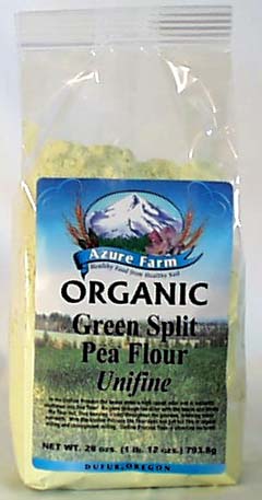 Azure Farm Green Split Pea Flour Organic - 4 x 28 ozs.