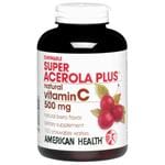 American Health Chewable Vitamin C Super Acerola Plus 500 mg 100 tabs