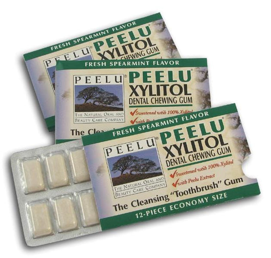 Peelu Xylitol Chewing Gum Spearmint - 3 x 8 pcs.