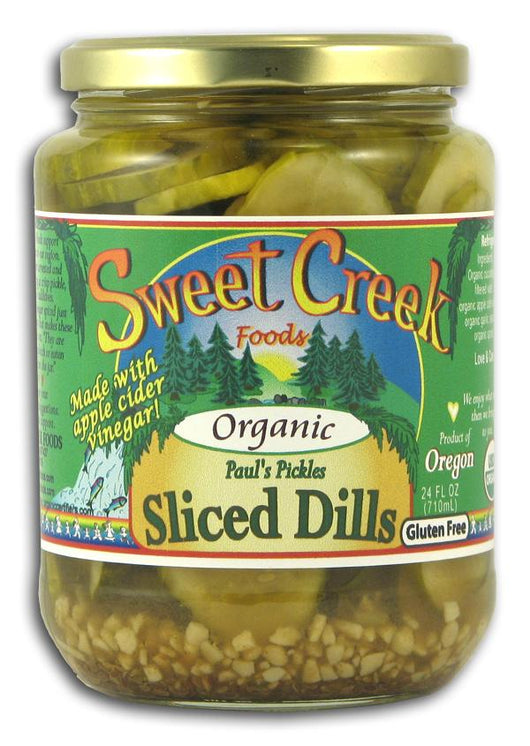 Sweet Creek Foods Paul's Pickles Sliced Dills Organic - 12 x 24 ozs.