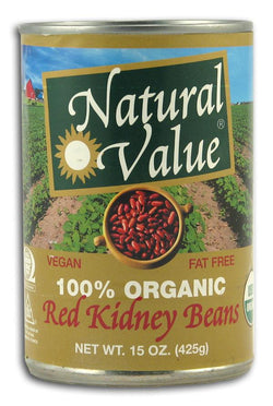 Natural Value Red Kidney Beans Organic - 12 x 15 ozs.