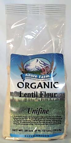 Azure Farm Lentil Flour (Unifine) Organic - 4 x 28 ozs.
