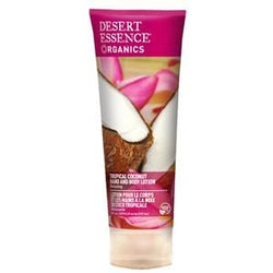 Desert Essence Hand & Body Lotion, Tropical Coconut, Organic - 8 ozs.