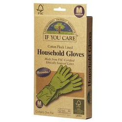 If You Care Household Gloves, Cotton Flock Lined, Medium - 1 pair