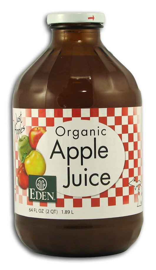 Eden Foods Apple Juice Amber Glass Organic - 6 x 64 ozs.