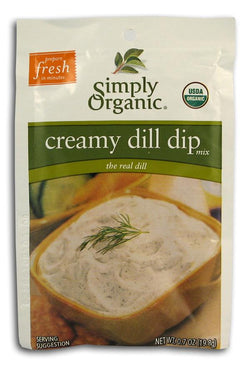 Simply Organic Creamy Dill Dip Mix Organic - 12 x 0.70 ozs.