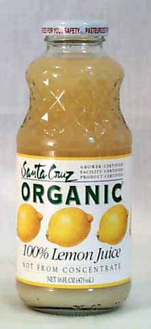Santa Cruz Lemon Juice 100% Organic - 16 ozs.